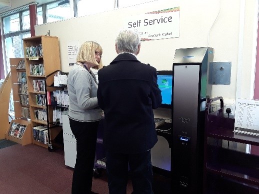 The staff will show me how to borrow the books or DVD and tell me when I need to bring it back to the library