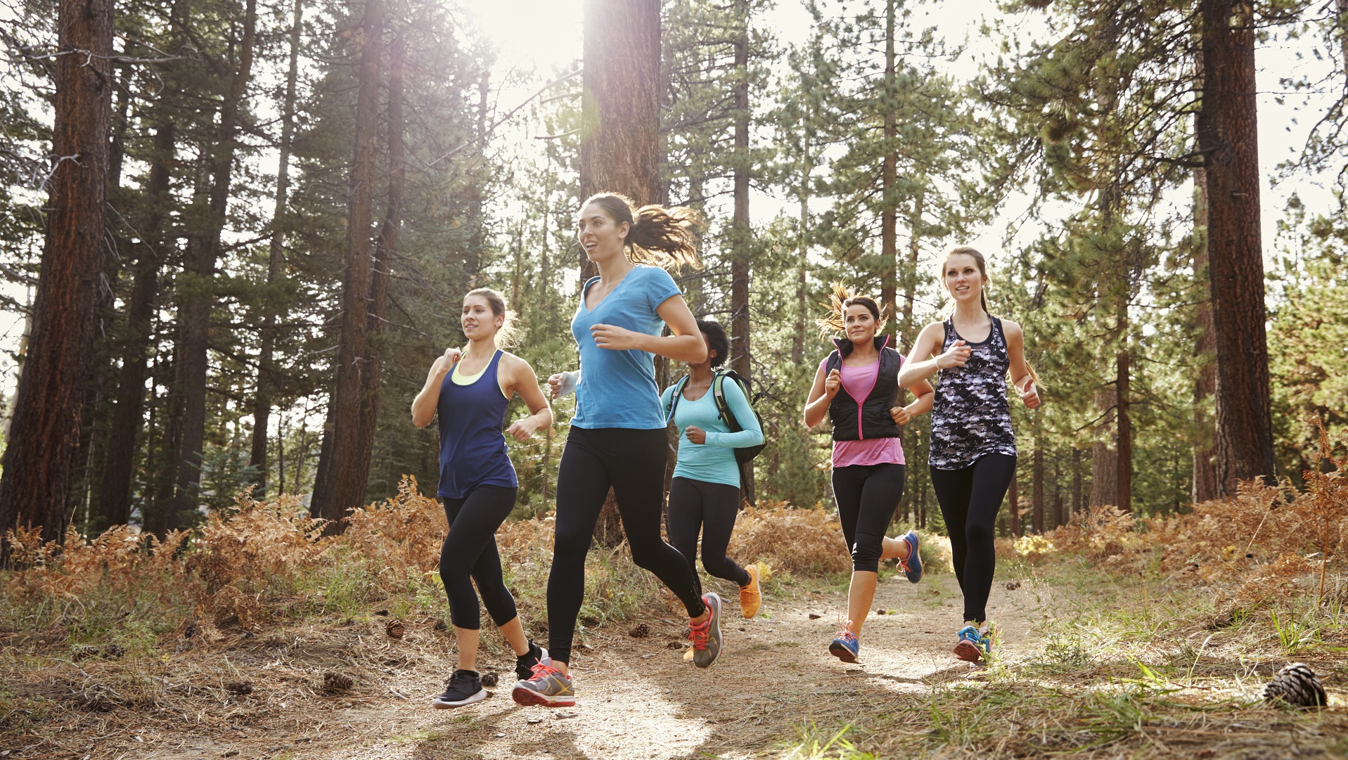 Image of people running