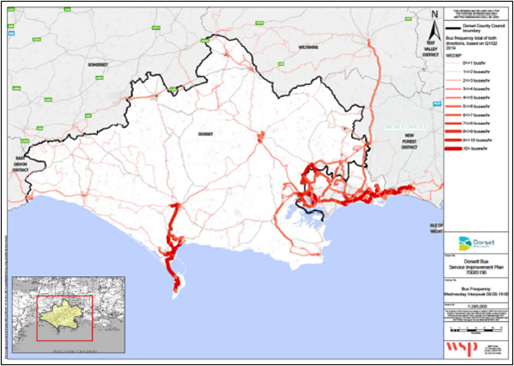 ​ Figure 3 - Map showing detailed coverage midweek hours 0900 to 1600   ​