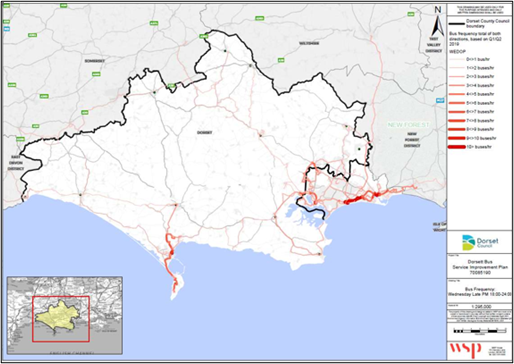 ​   Figure 4 - Map showing detailed coverage midweek hours 1800 to 2400 ​